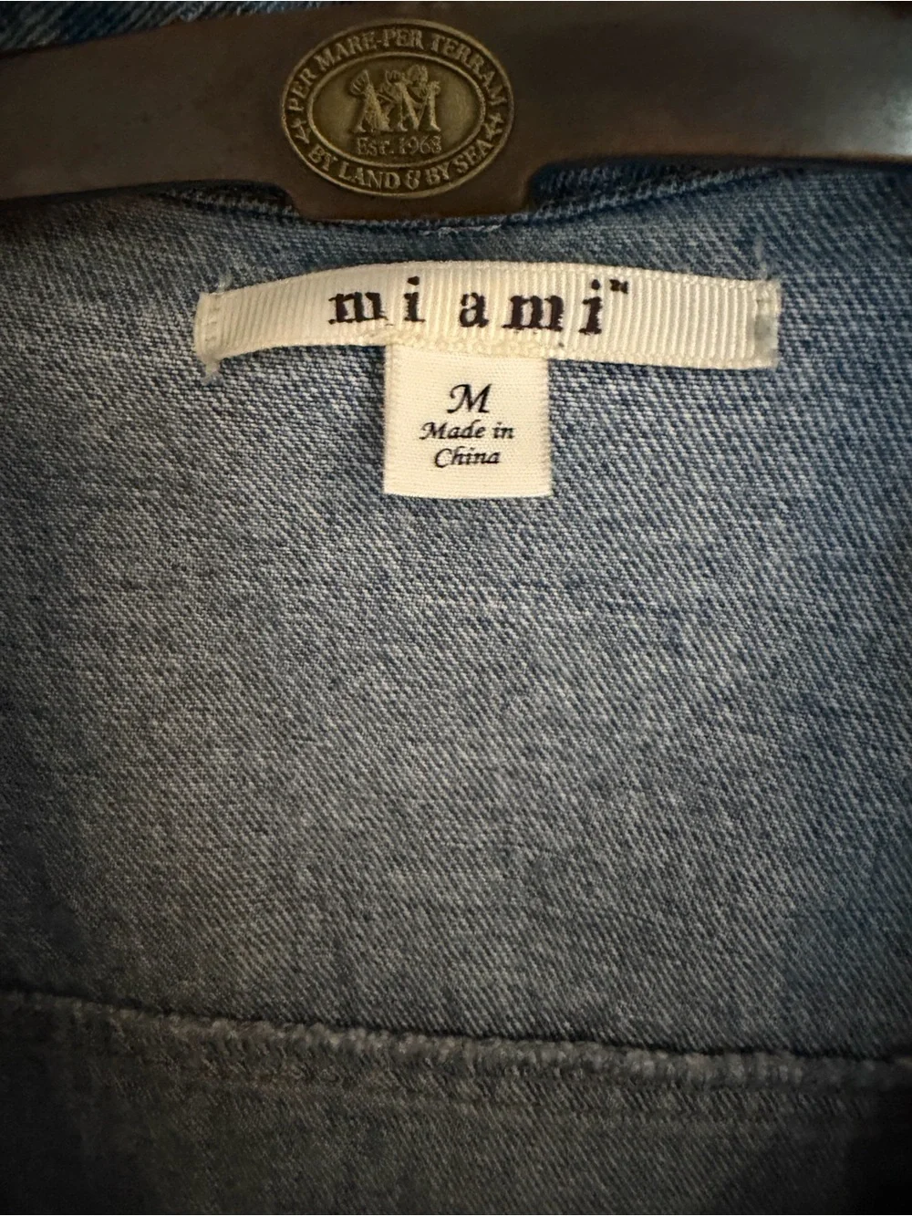 Up cycled back Denim Jean Jacket with Button-Front